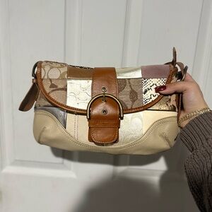 Coach Multicolor Patchwork Shoulder Bag